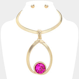 Gemstone drop set