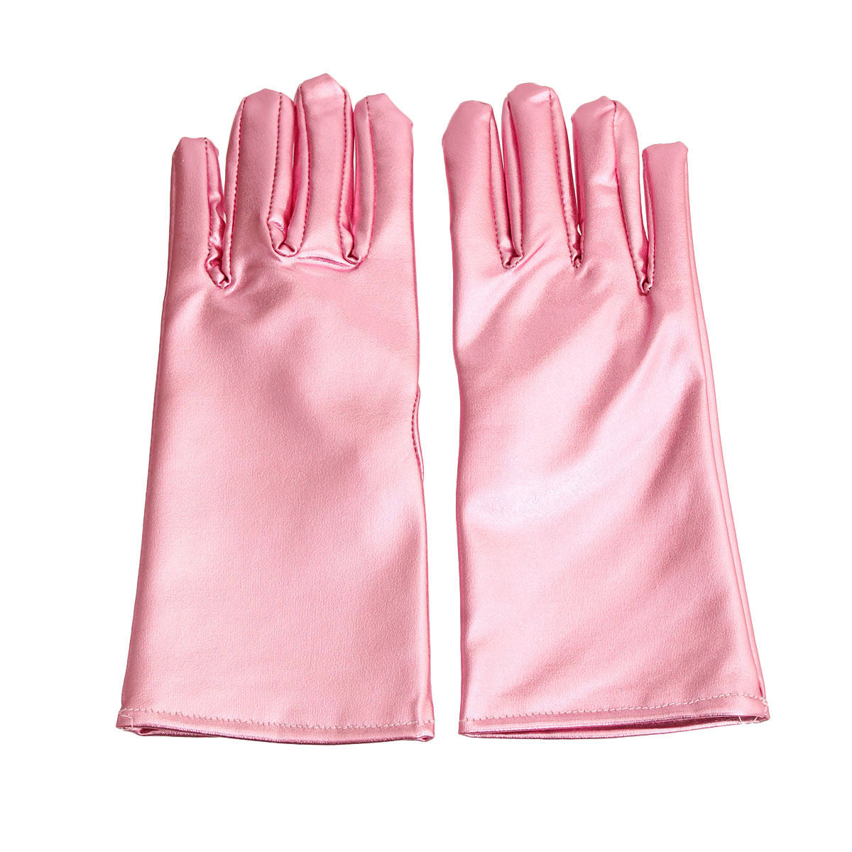 Pink Metallic Formal Short Gloves AKA