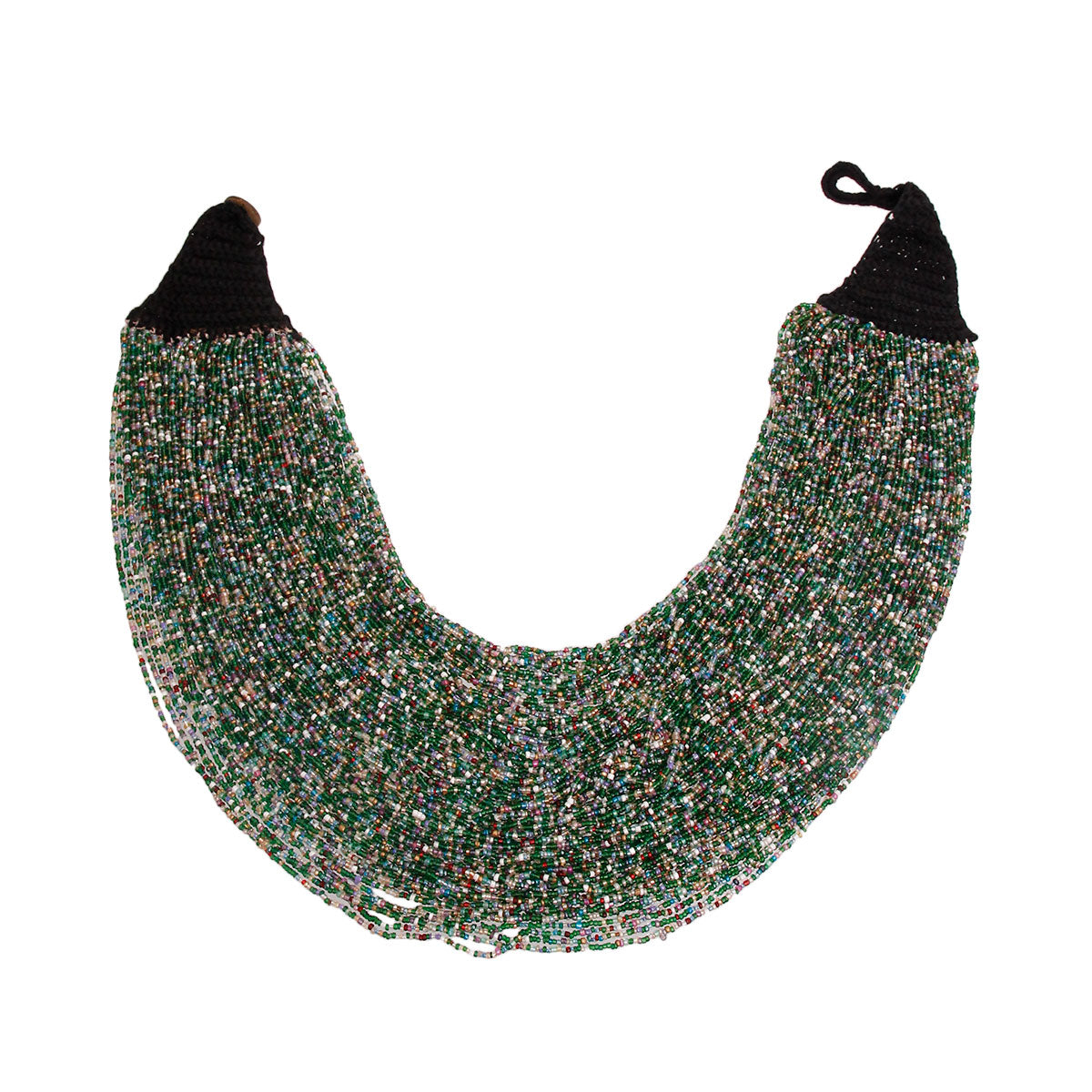 Mixed Green Sead Bead 100 Strand Necklace