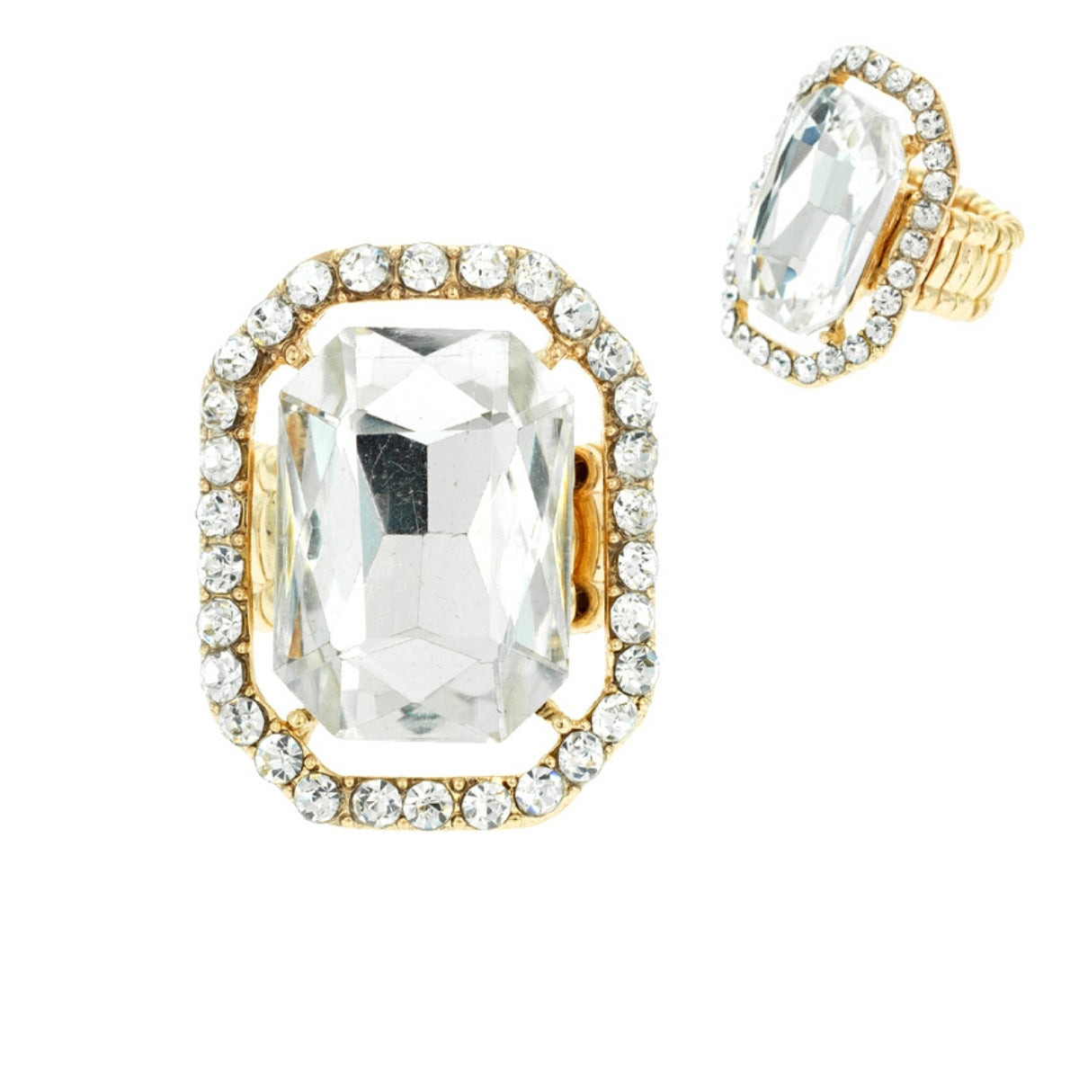 Gold Radiant Cut Ring