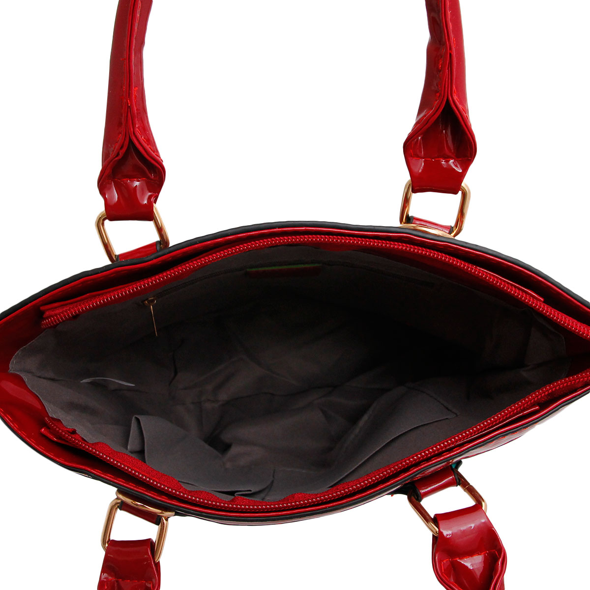 Shiny Red Croc Tote Bag Set
