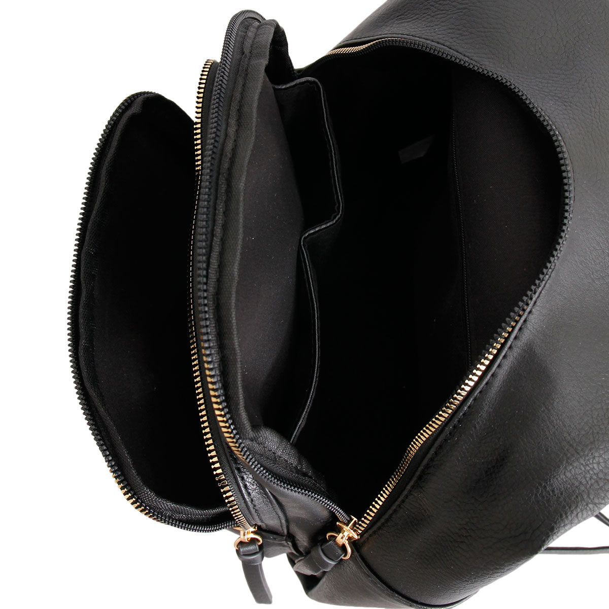 Black Flap Convertible Backpack Bag