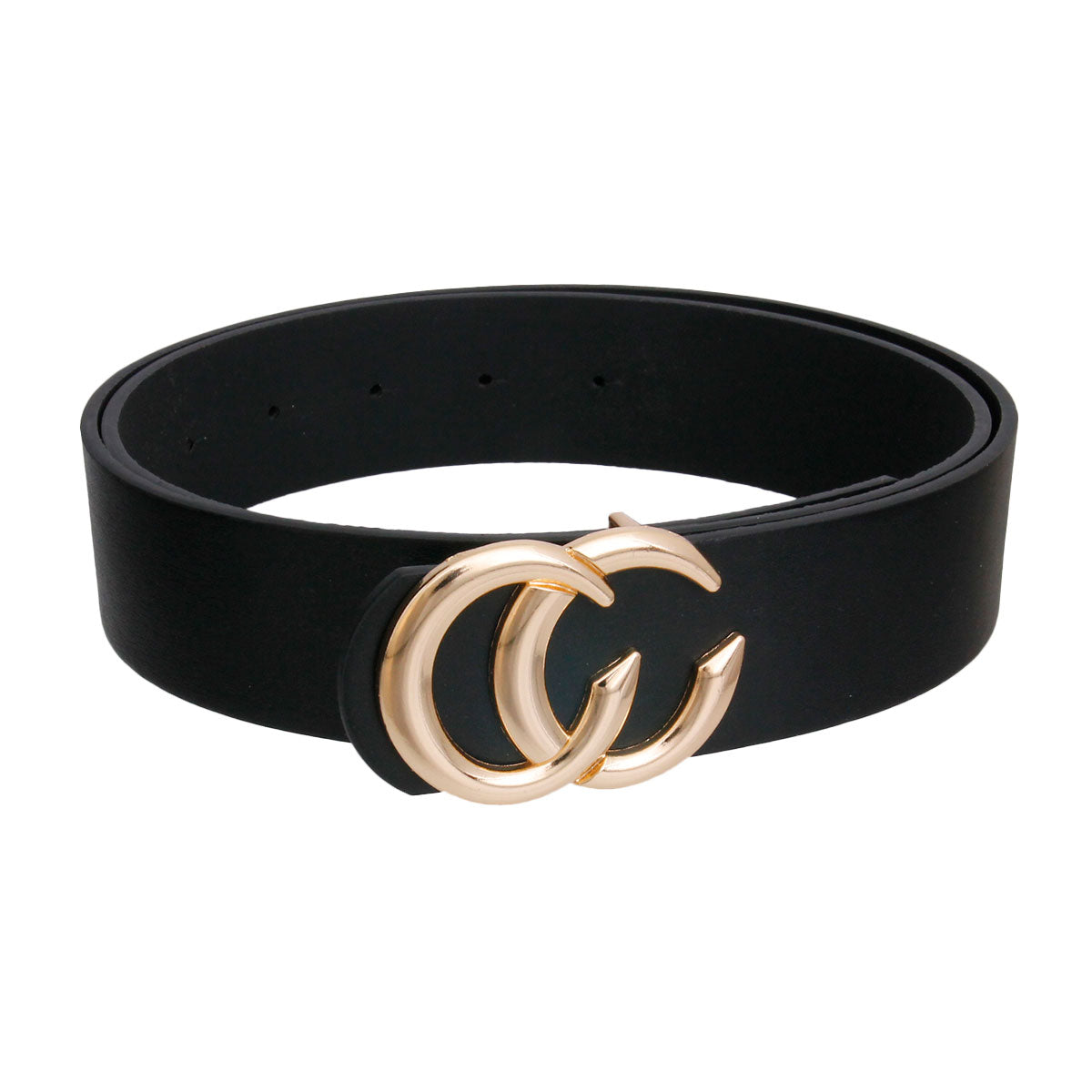 Black and Gold CC Designer Belt