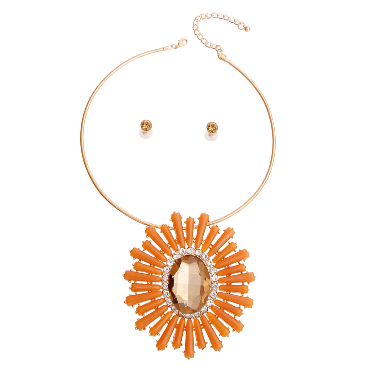 Brown Sunburst Rigid Collar