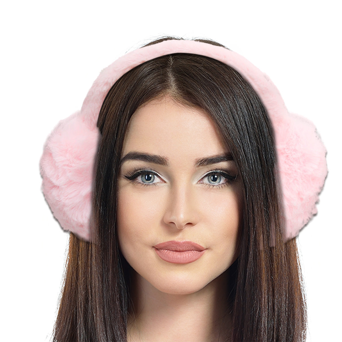 Super Soft Pink Fur Earmuffs