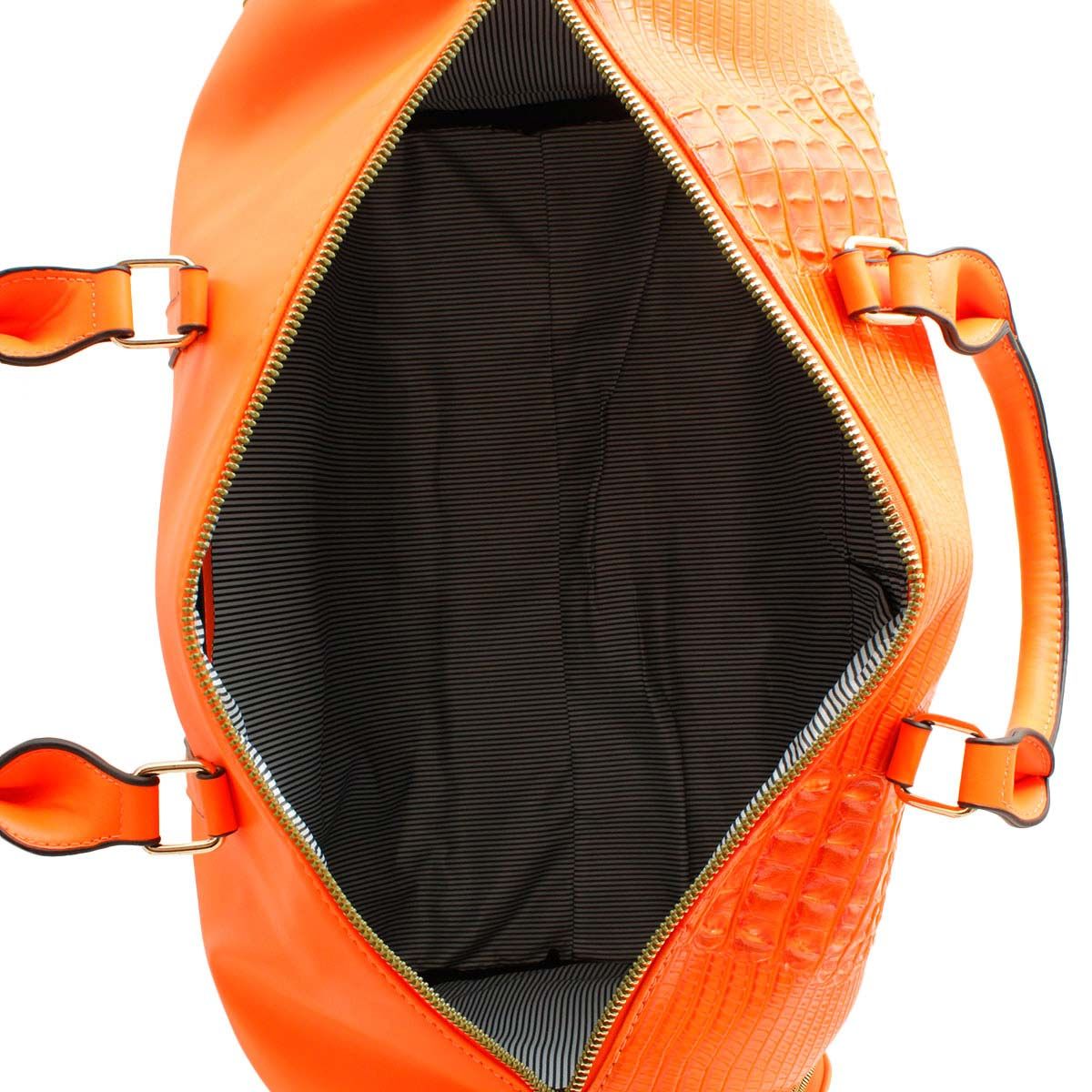 Bright Orange Side Pocket Duffel