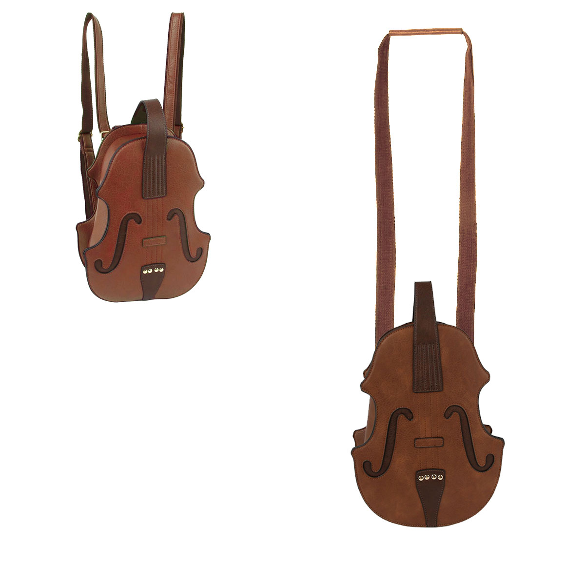 Brown Violin Convertible Backpack