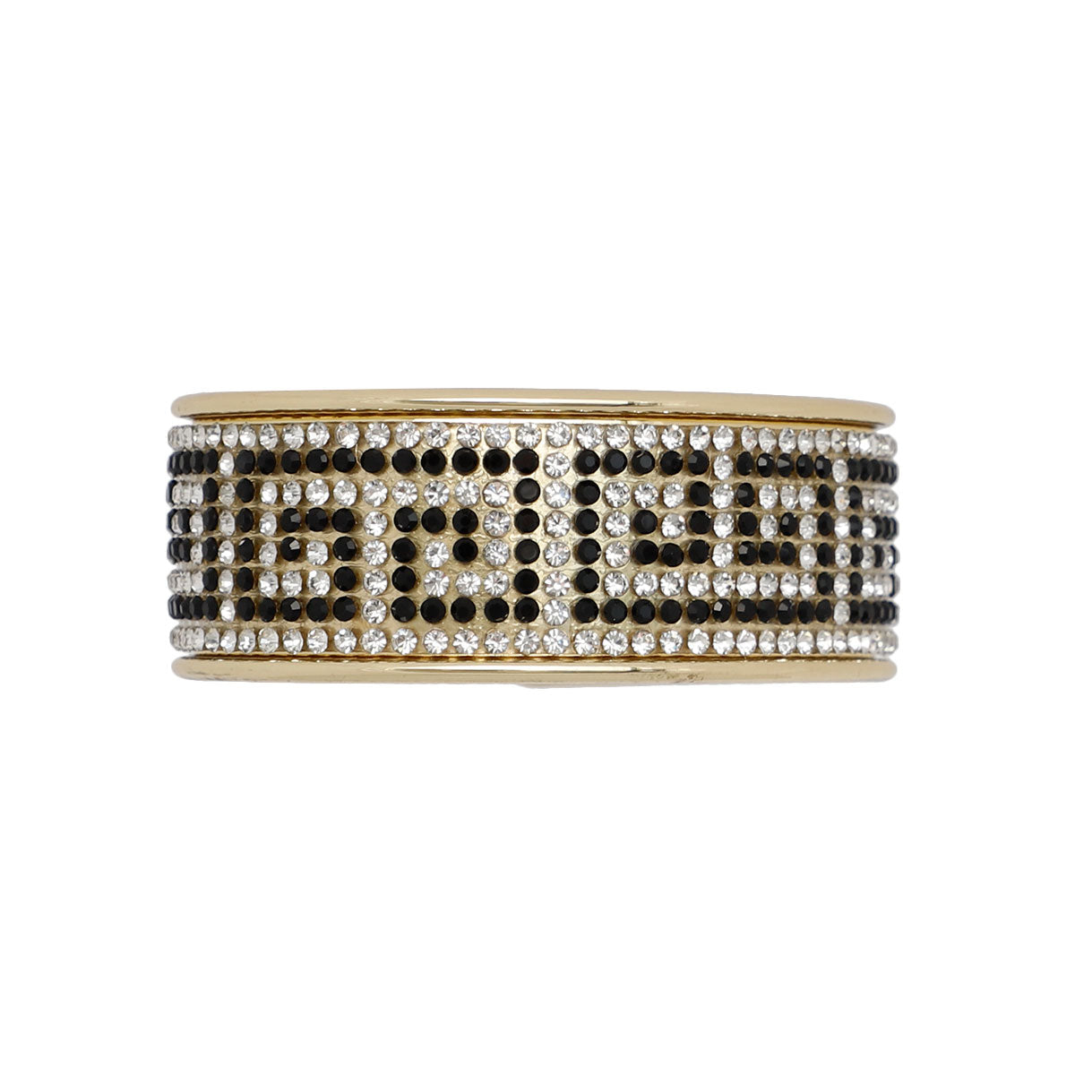 Gold Rim Greek Key Bangle Cuff