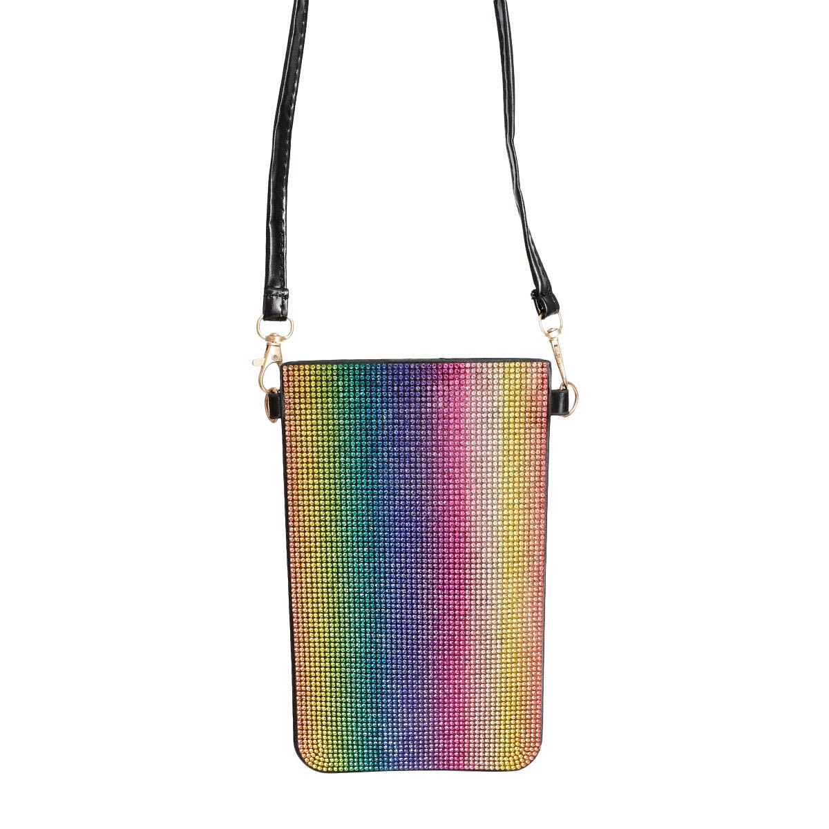 Rainbow Rhinestone Phone Crossbody