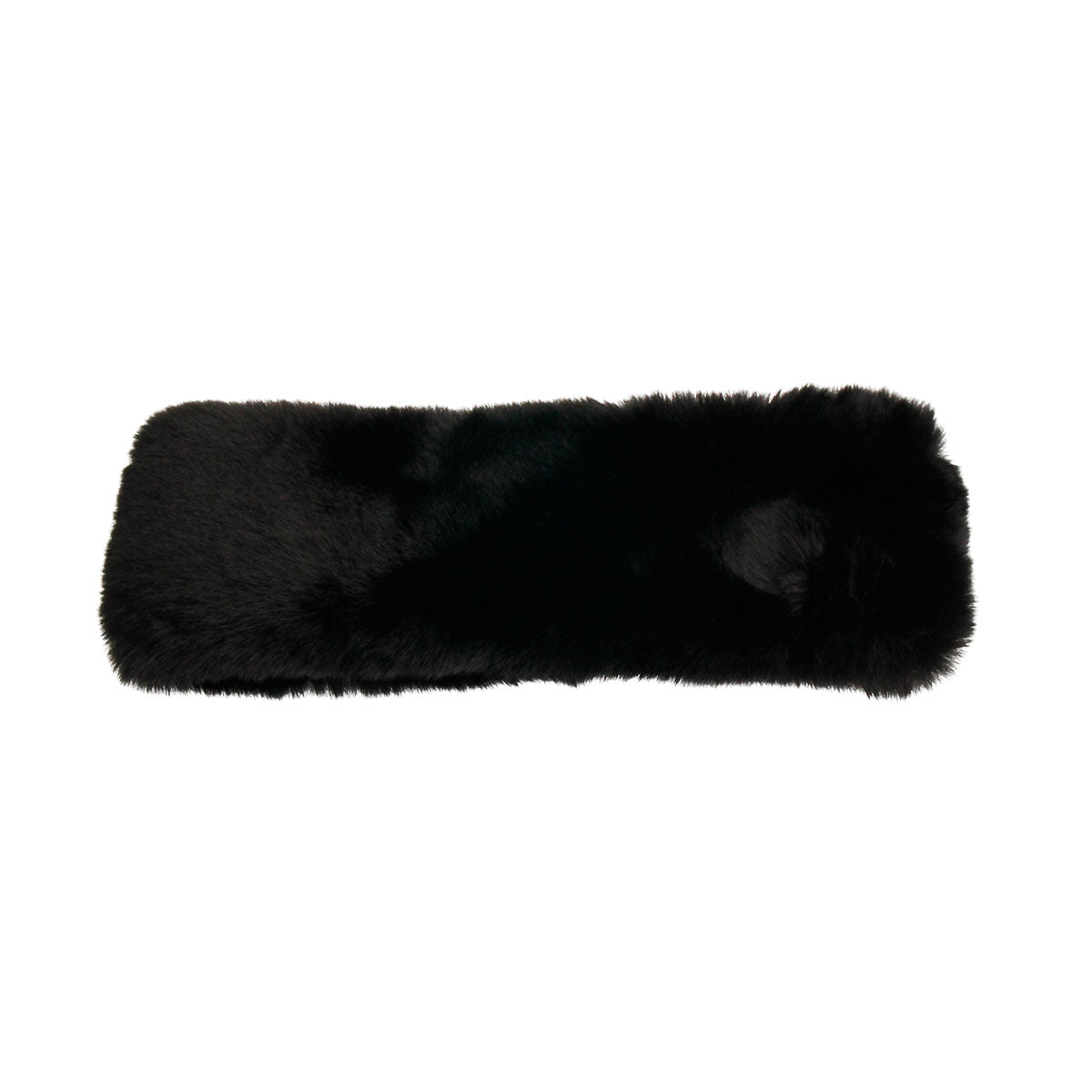 Black Fur Stretch Headband