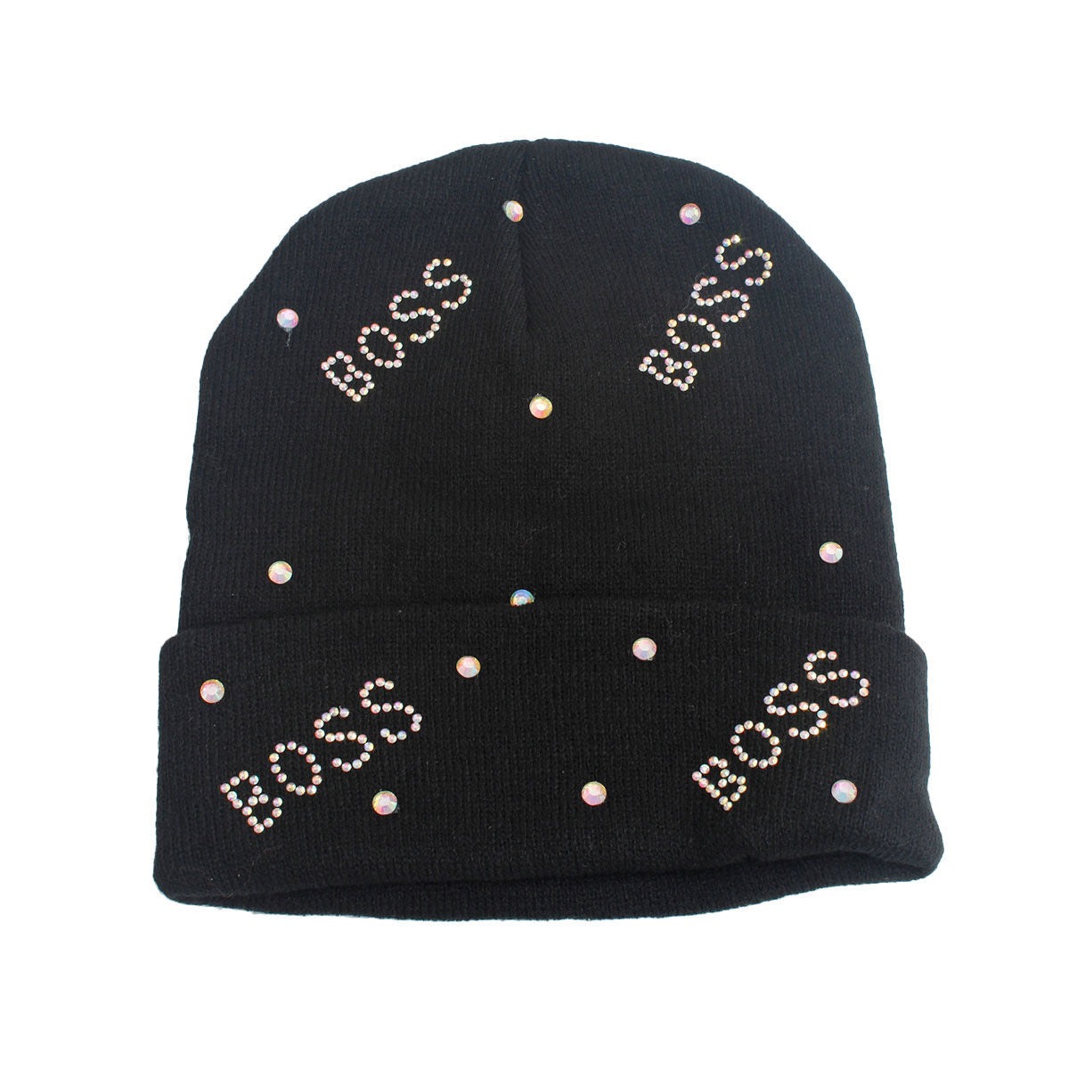 Black Bling Boss Beanie