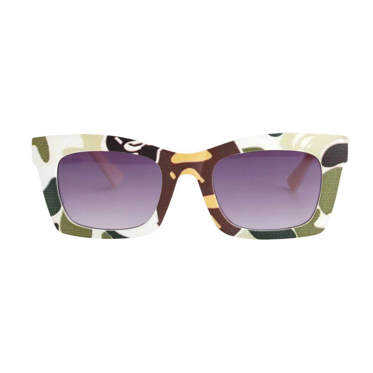 Cream Graphic Print Sunglasses