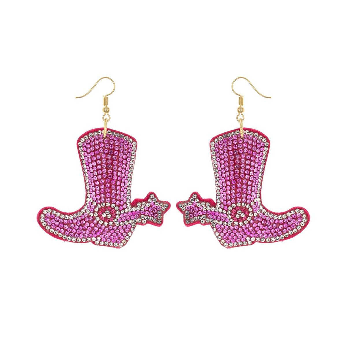 Pink Cowgirl Stone Pillow Earrings