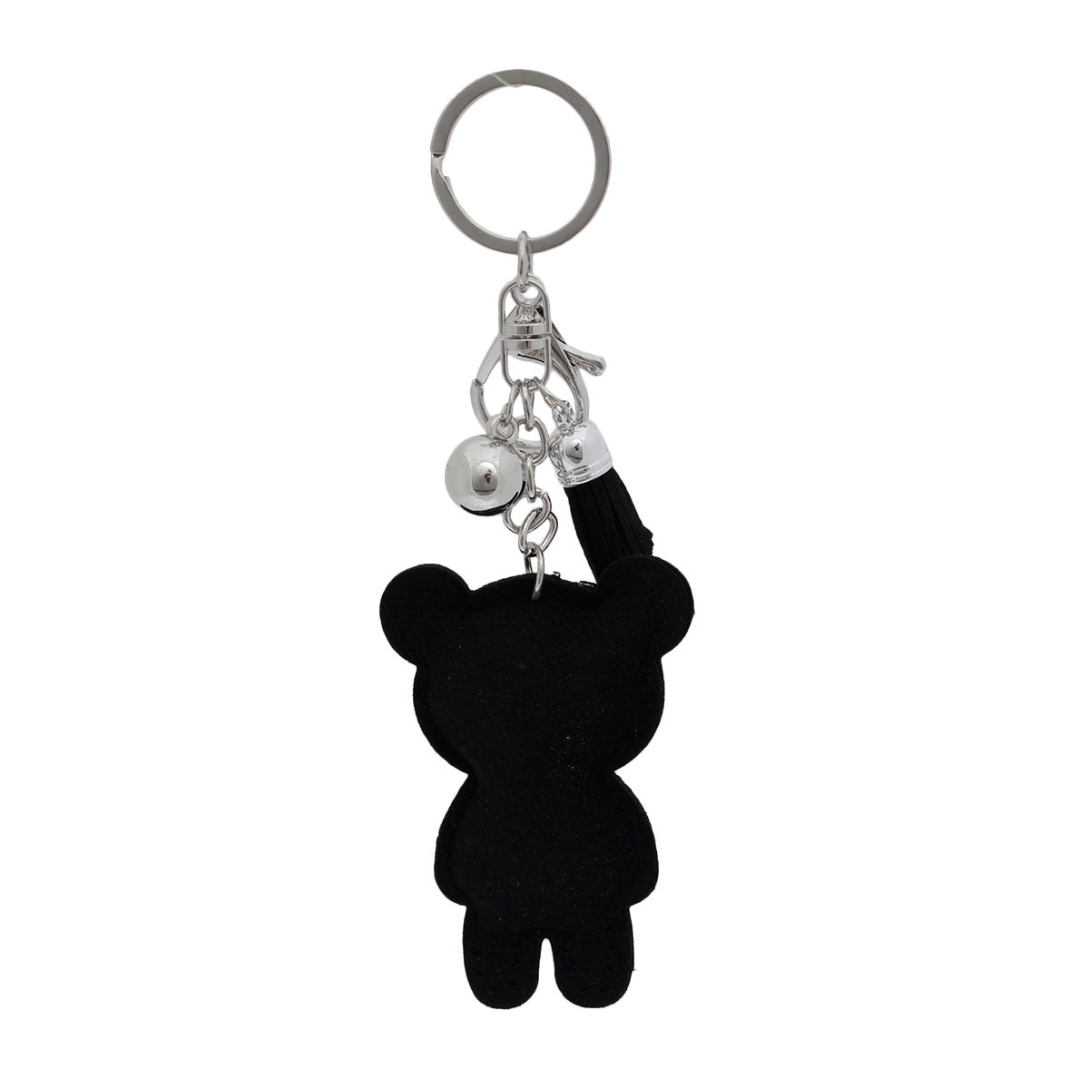 Black Sad Panda Keychain Bag Charm