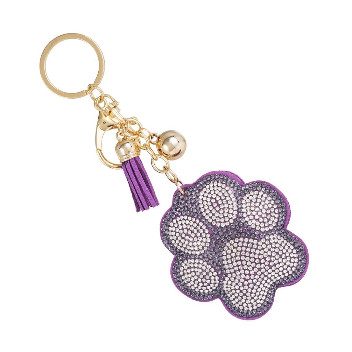 Purple Paw Keychain Bag Charm