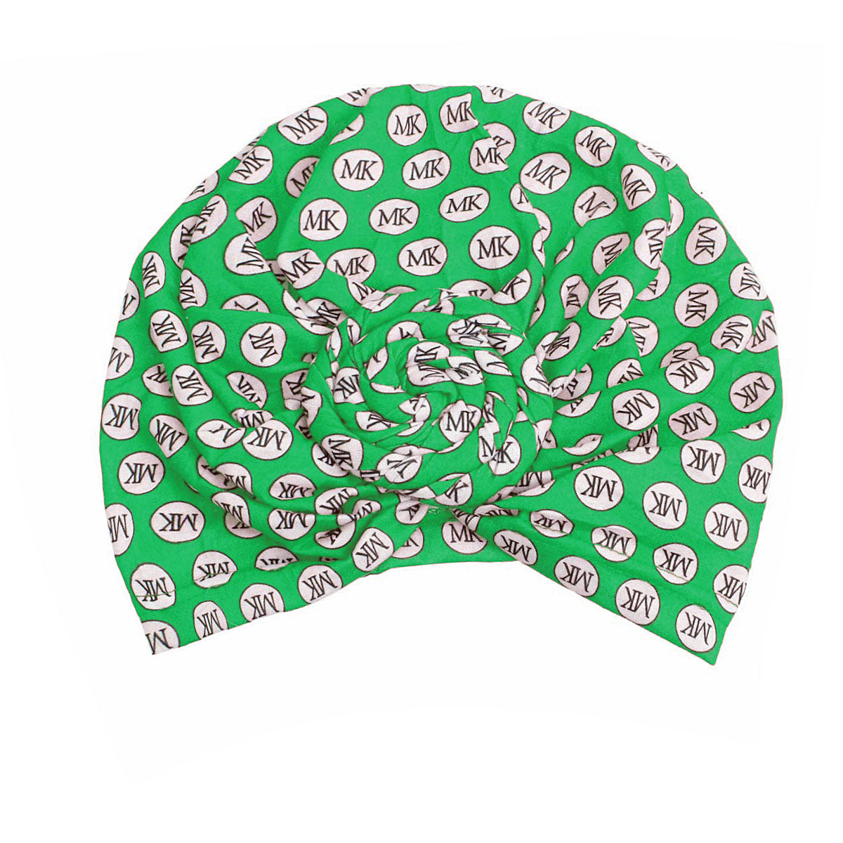 Green MK Circle Twist Knot Turban