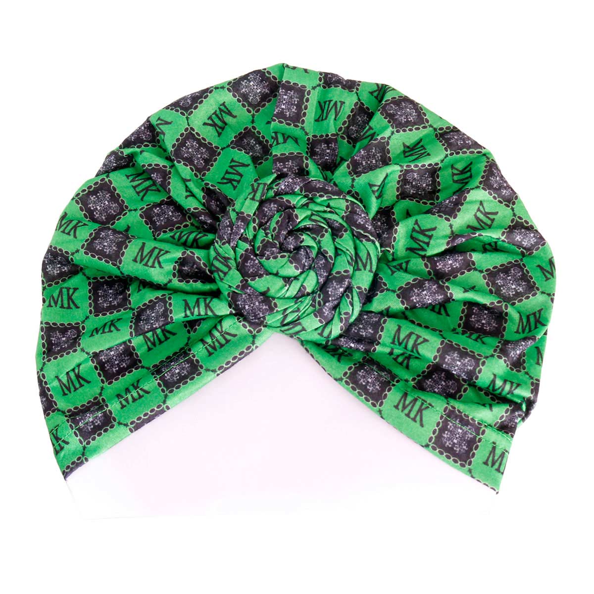 Green MK Twist Knot Turban