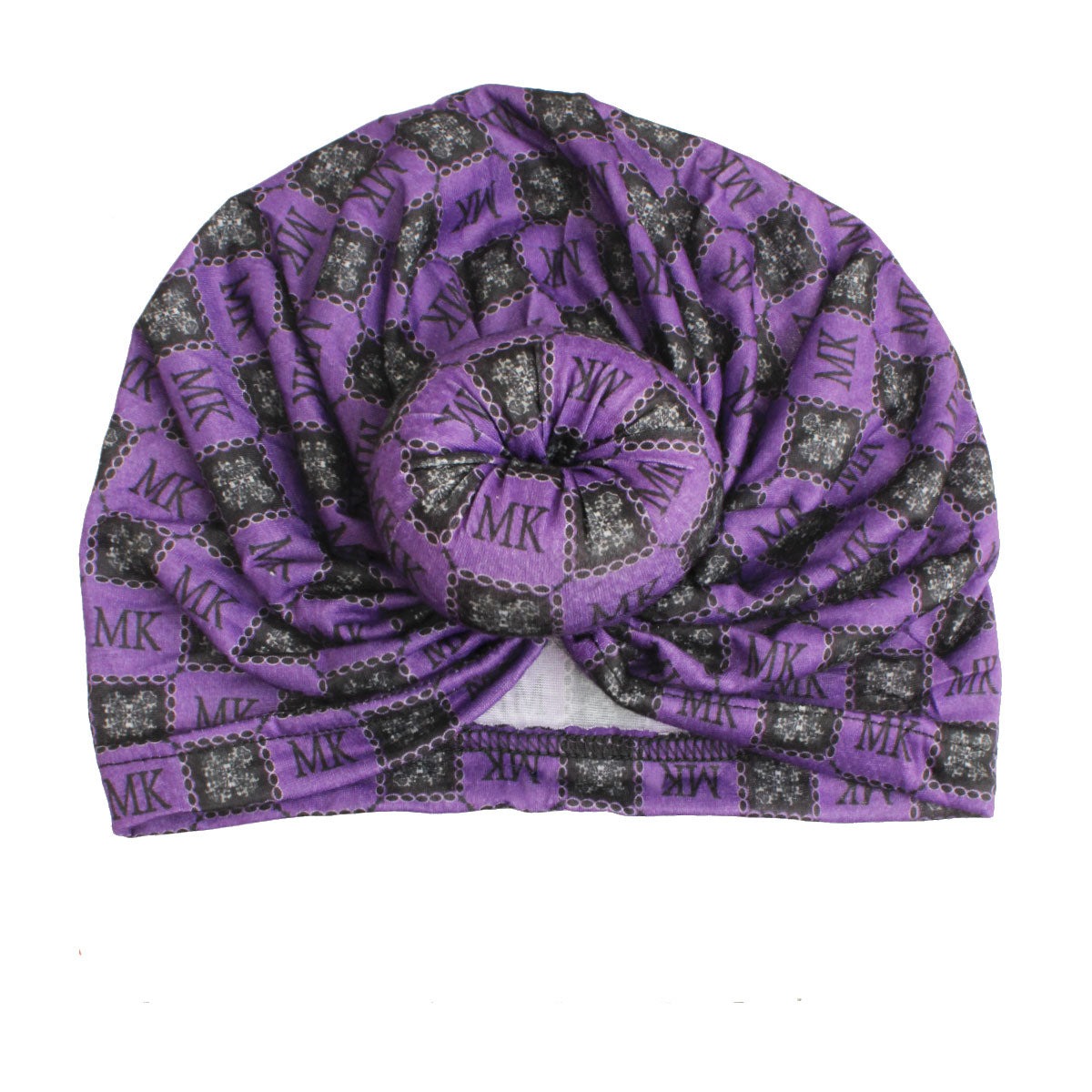 Purple MK Donut Knot Turban