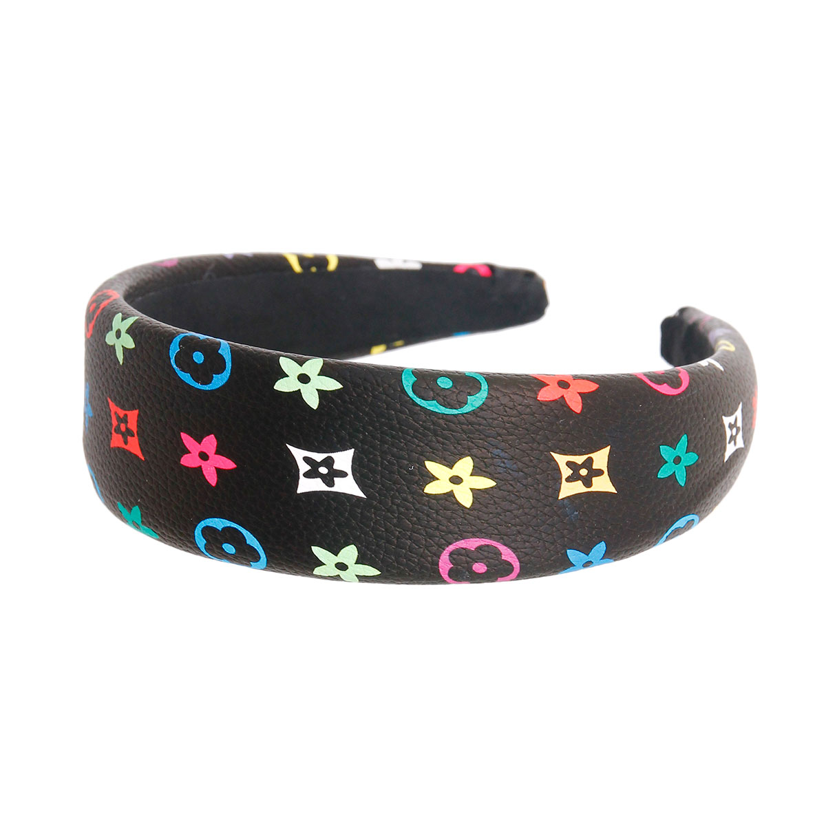 Black Padded LV Design Headband