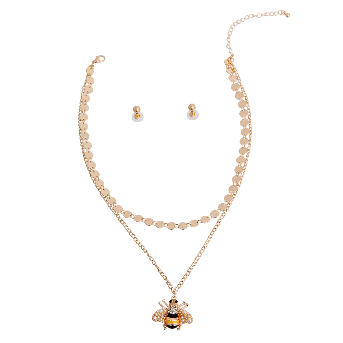 Designer Style Yellow Bee Necklace