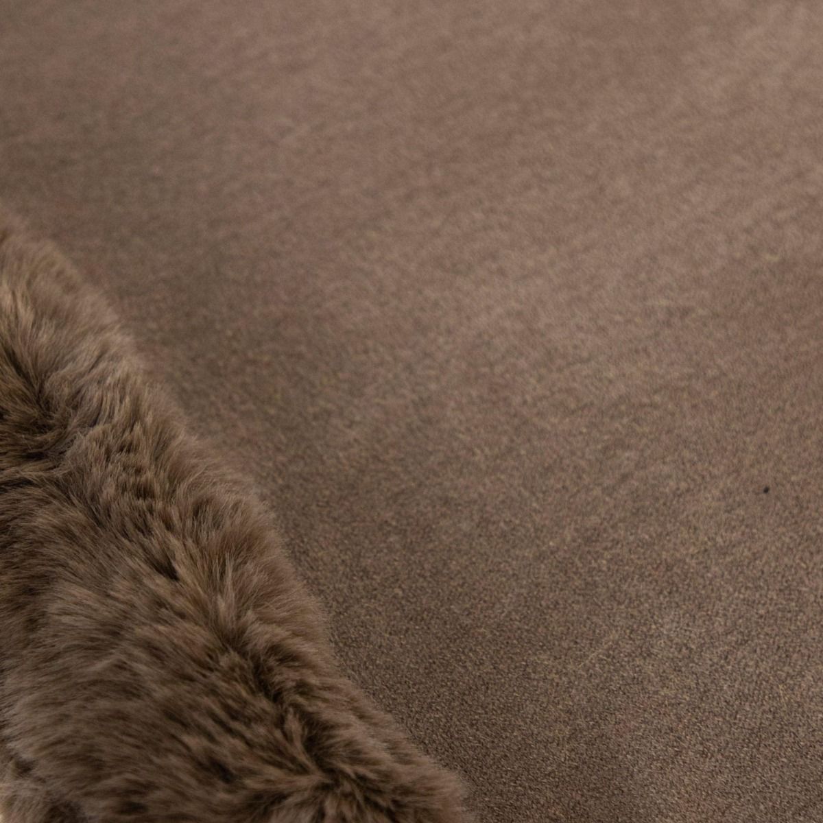 Poncho Brown Fur Trim for Women