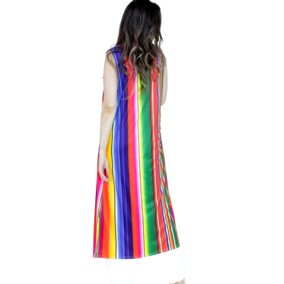 Rainbow Serape Long Vest
