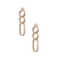 Gold Rhinestone Crusted Chain Earrings