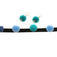 Blue Pom Pom Choker Set