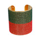 Signature Holiday Splendor: Red & Green Cuff
