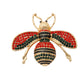 Rhinestone Bee Brooch Pin