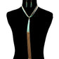 Mint Suede Drop Necklace Set