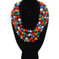 Cracked Multi Color Buffalo Horn Necklace