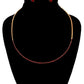 Red Stoned Simple Necklace Set