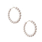 Hoops White Pearl Silver Earrings for Women