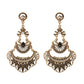 Metal Drop Burnished Gold Earrings