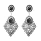 Metal Drop Silver Earrings