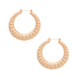 Gold Ribbed Bamboo Hoops