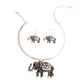 Black Tribal Elephant Choker Set