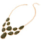 Short Necklace Irregular Resin Teardrop inset