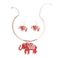 DST Red Tribal Elephant Choker Set