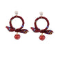 Burgundy Ring Earrings