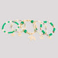 Green Beaded Elephant Charm 5 Bracelets