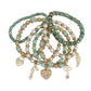 Love Charm Pearl Turquoise Bead Bracelet Set