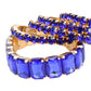 SGRHO Tennis Bracelets Blue Gold Set for Women