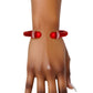 DST Sorority Red Thick Cable Classic Bangle