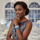 Bangle Blue Ombre Rhinestone 12 Row Bracelet