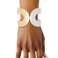 Cuff Mixed Metal Rounded Loop Hinge Bracelet
