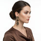 Dangle Leopard Print Organic Drop Earrings