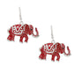 Drop DST Red Elephant Tribal Earrings for Women