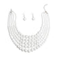 White Pearl Graduated 5 Strand Set